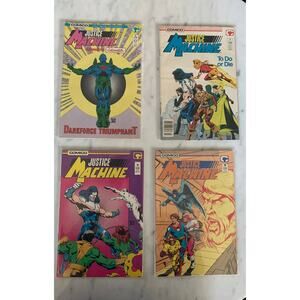 Vintage "Justice Machine" Comics #3, 7, 12, & 28